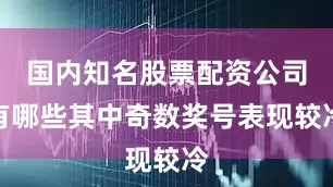 国内知名股票配资公司有哪些其中奇数奖号表现较冷